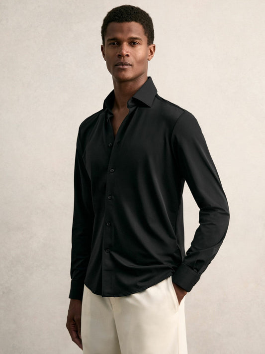 Long-Sleeve Travel Shirt Black | Men