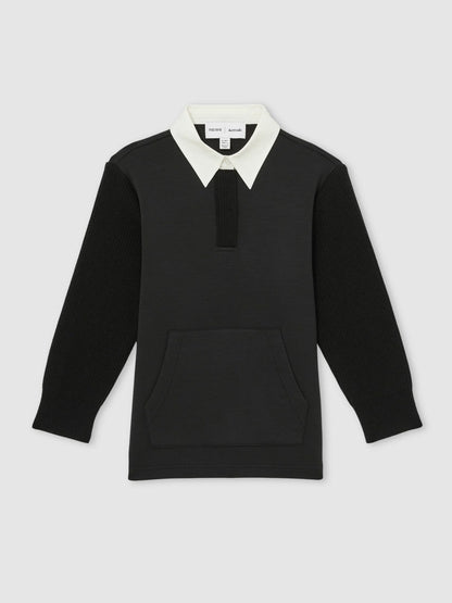 4-9 yrs  | Les 100 Ciels Polo Sweatshirt Black | Children & Baby