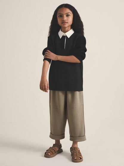4-9 yrs  | Les 100 Ciels Polo Sweatshirt Black | Children & Baby