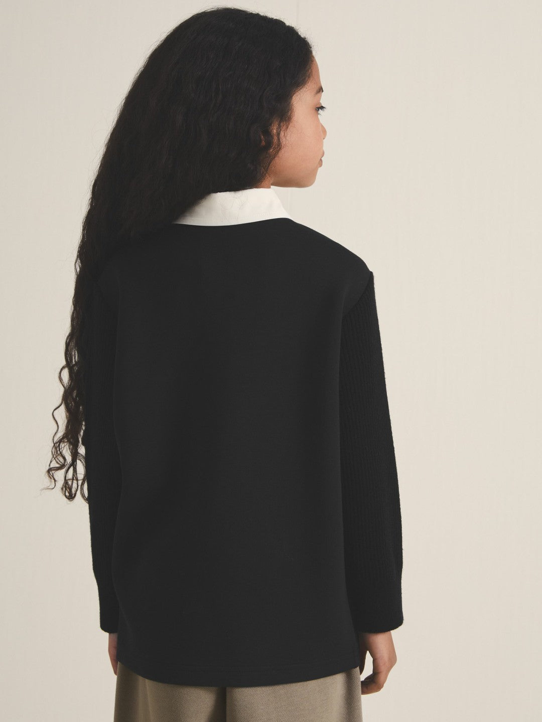 9-13 yrs  | Les 100 Ciels Polo Sweatshirt Black | Children & Baby