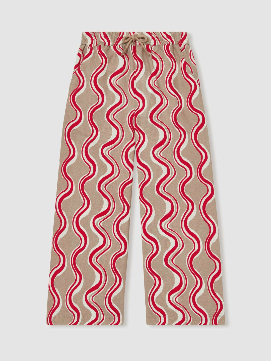 Cotton Linen Printed Trousers Red | Children & Baby