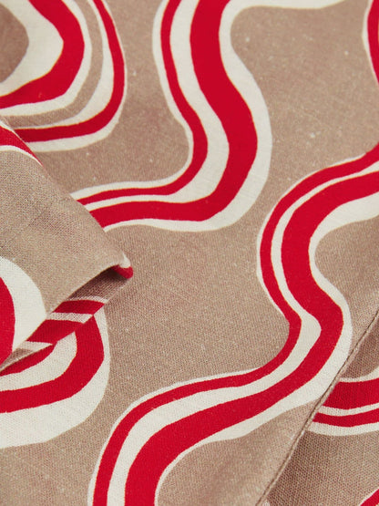 Cotton Linen Printed Trousers Red | Children & Baby