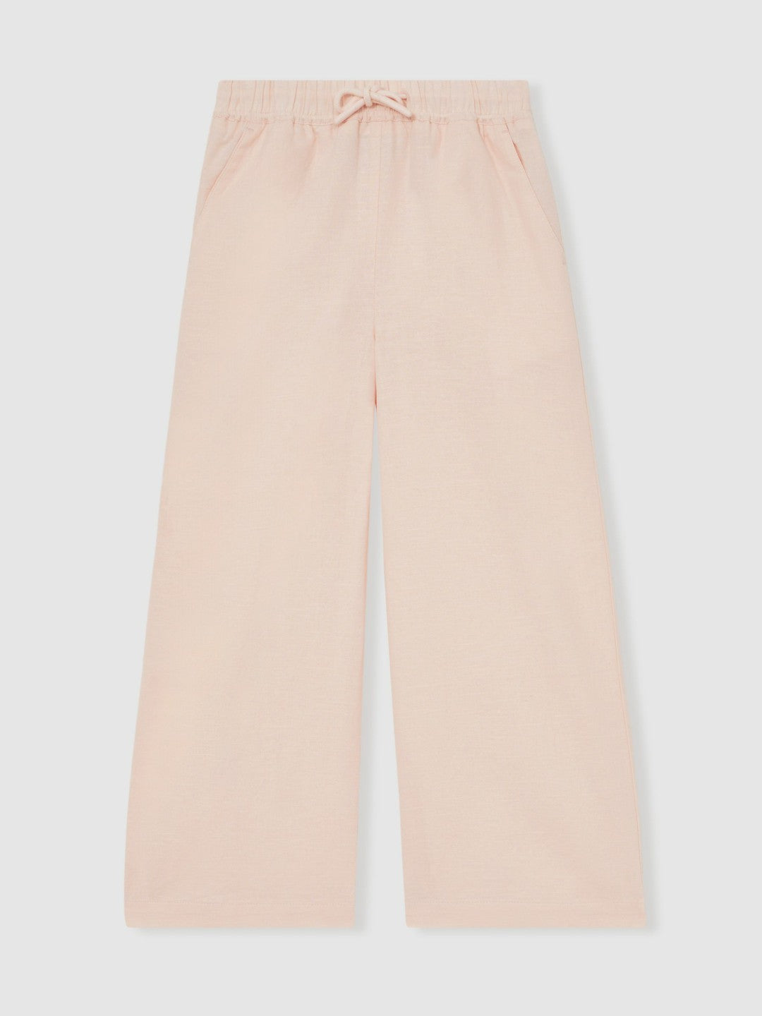 Cotton-Linen Drawstring Trousers Pink | Children & Baby
