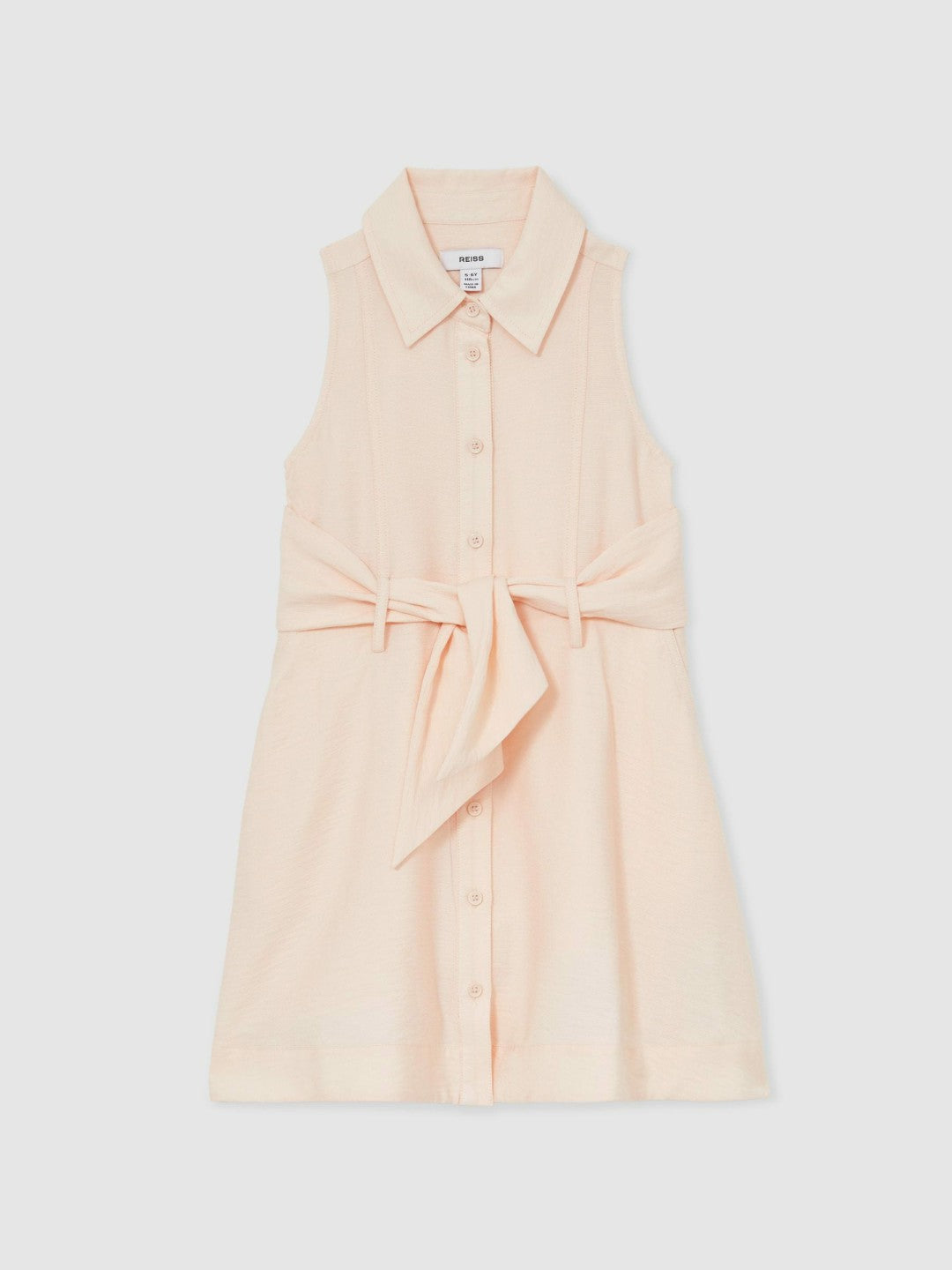 13-14 yrs Tie-Waist Collared Dress Pink | Children & Baby