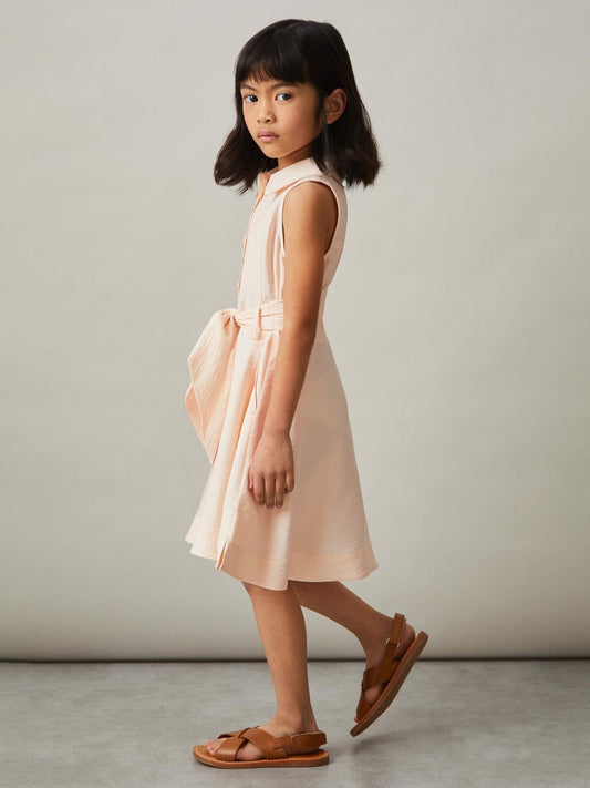 4-9 yrs Tie-Waist Collared Dress Pink | Children & Baby