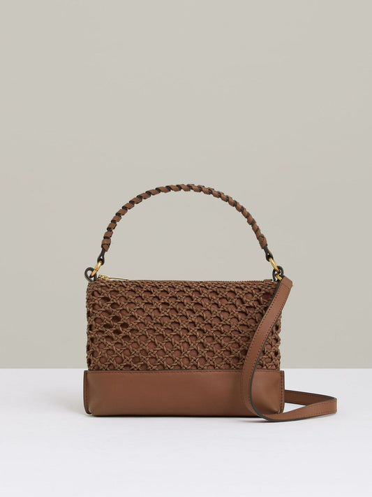 Weave Cross-Body Bag Tan | Women