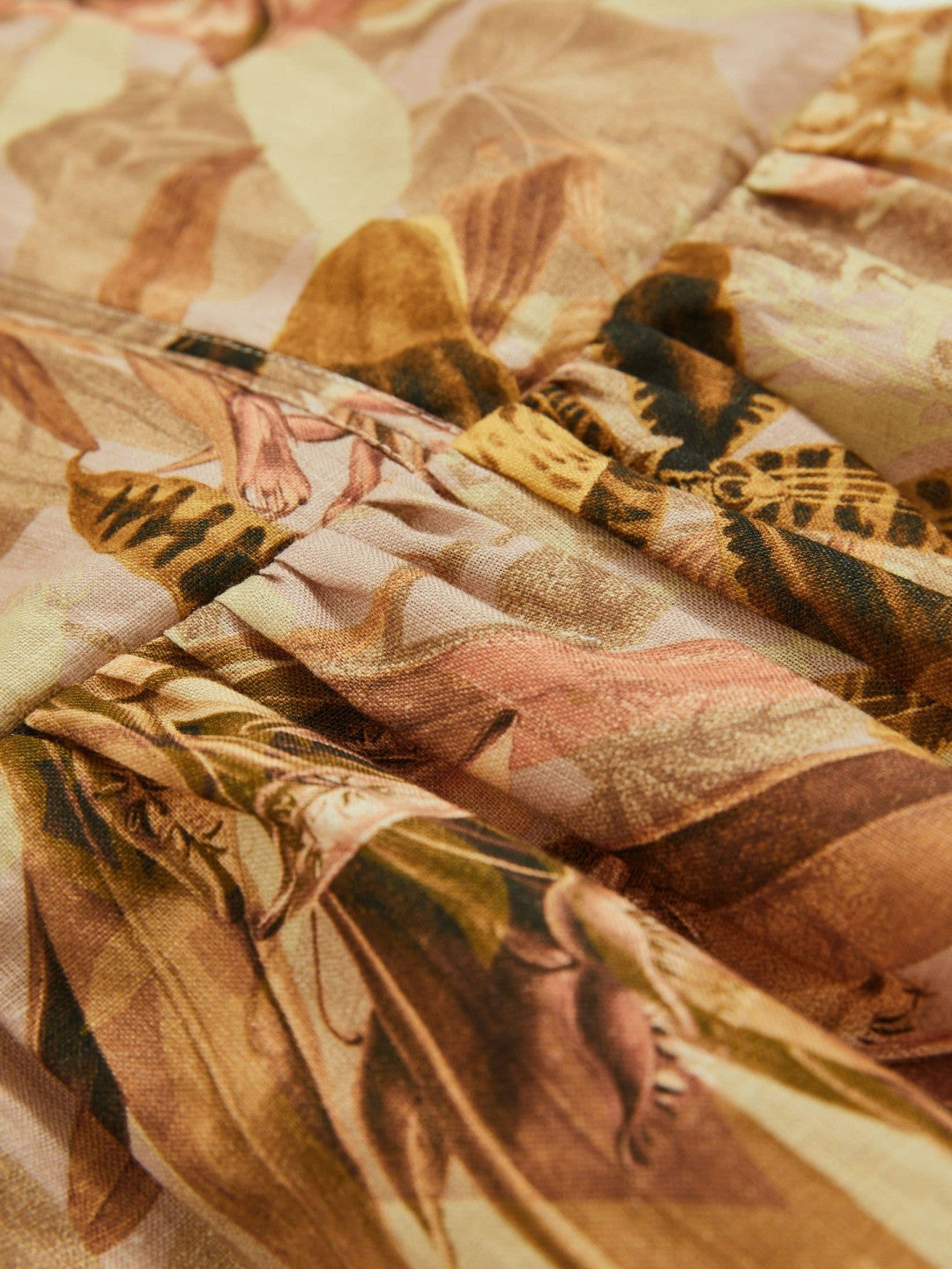 13-14 yrs  | NYBG Floral-Print Midi Dress Khaki | Children & Baby