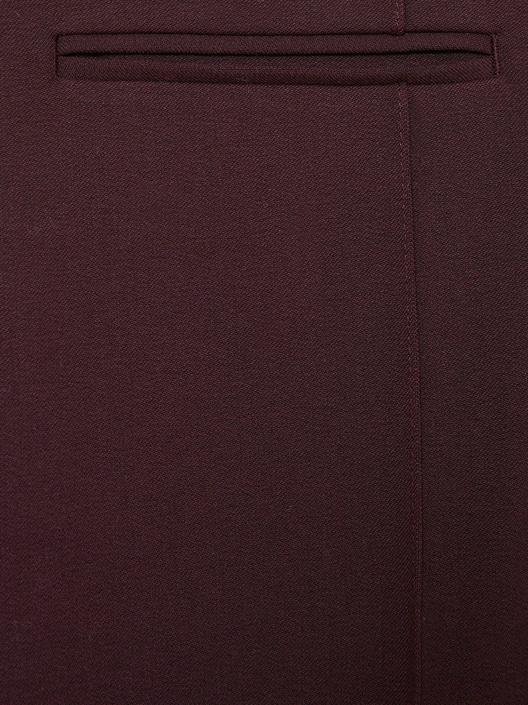 Petite High Rise Flared Trousers Burgundy | Women