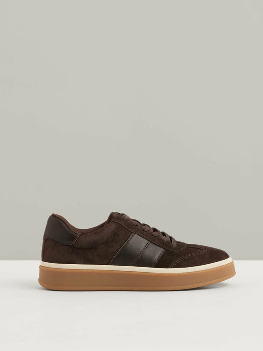 Suede Low-Top Trainers Chocolate | Women