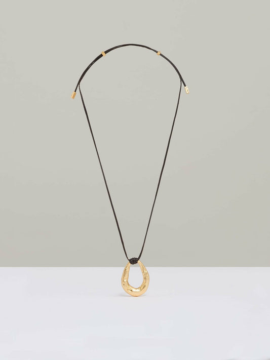 Molten Link Pendant Necklace Gold Tone | Women