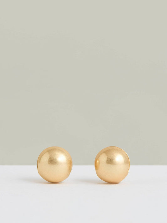 Polished Ball Huggie Earrings Gold | Women