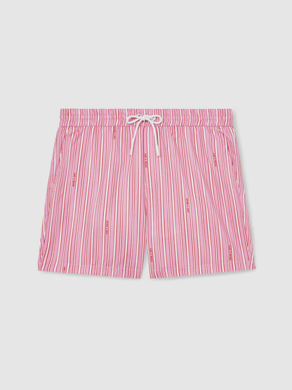 | Ché Stripe Swim Shorts Pink/White | Men