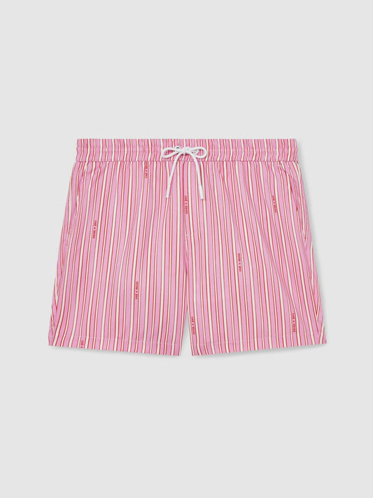 | Ché Stripe Swim Shorts Pink/White | Men