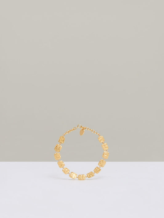 Molten Square Bracelet Gold Tone | Women