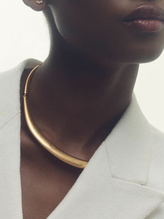 Polished Curve Choker Gold Tone | Women