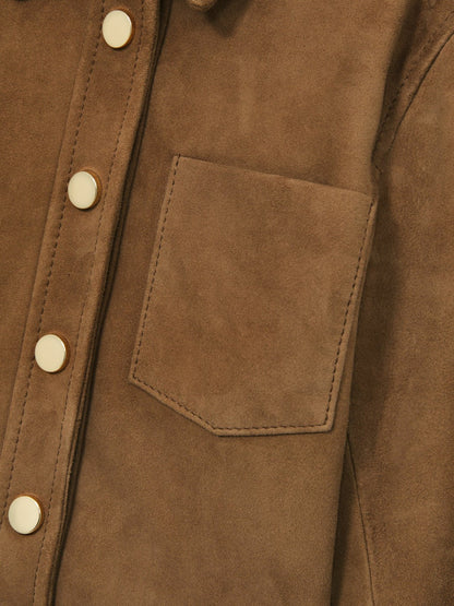 9-13 yrs Suede Cropped Jacket Tan | Children & Baby