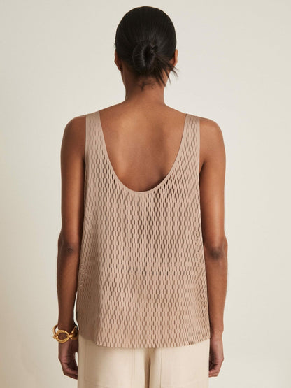 Atelier Laser-Cut Vest Top Taupe | Women