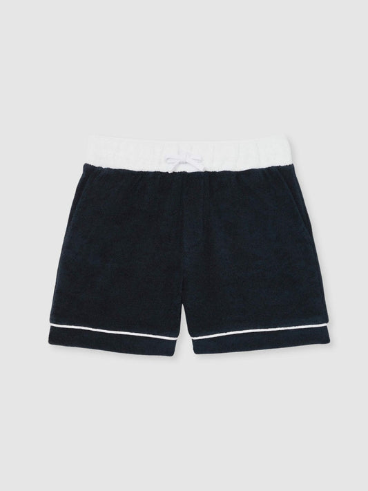 3-9 yrs Velour Colour-Block Shorts Blue Multi | Children & Baby
