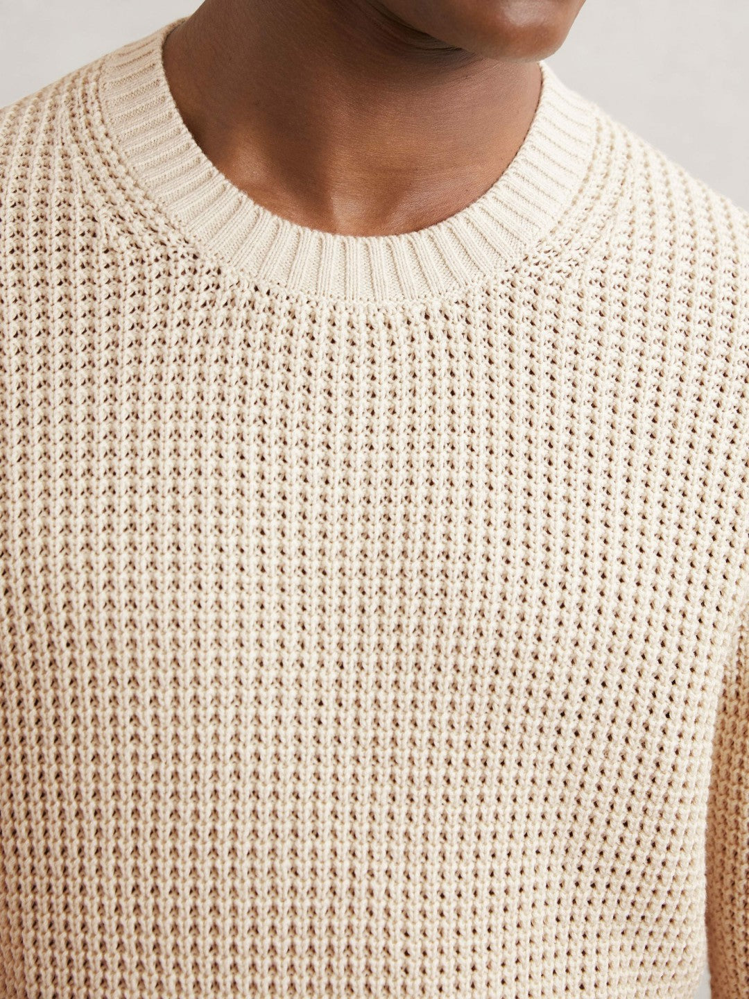 Paige Cotton Waffle-Knit Sweater Natural | Men