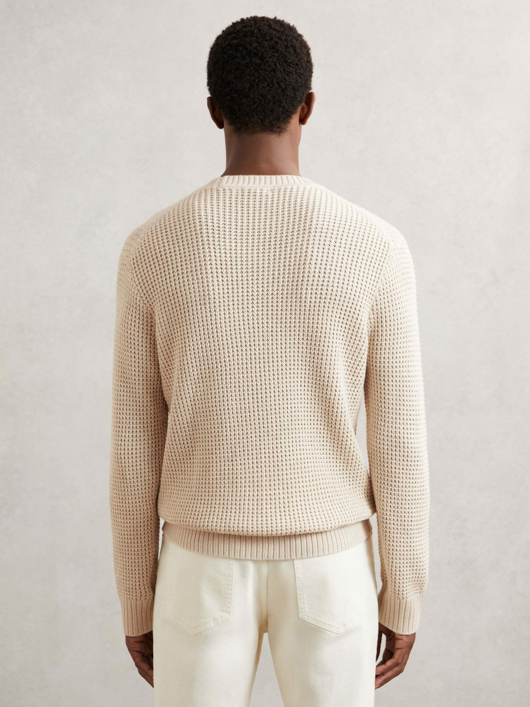 Paige Cotton Waffle-Knit Sweater Natural | Men