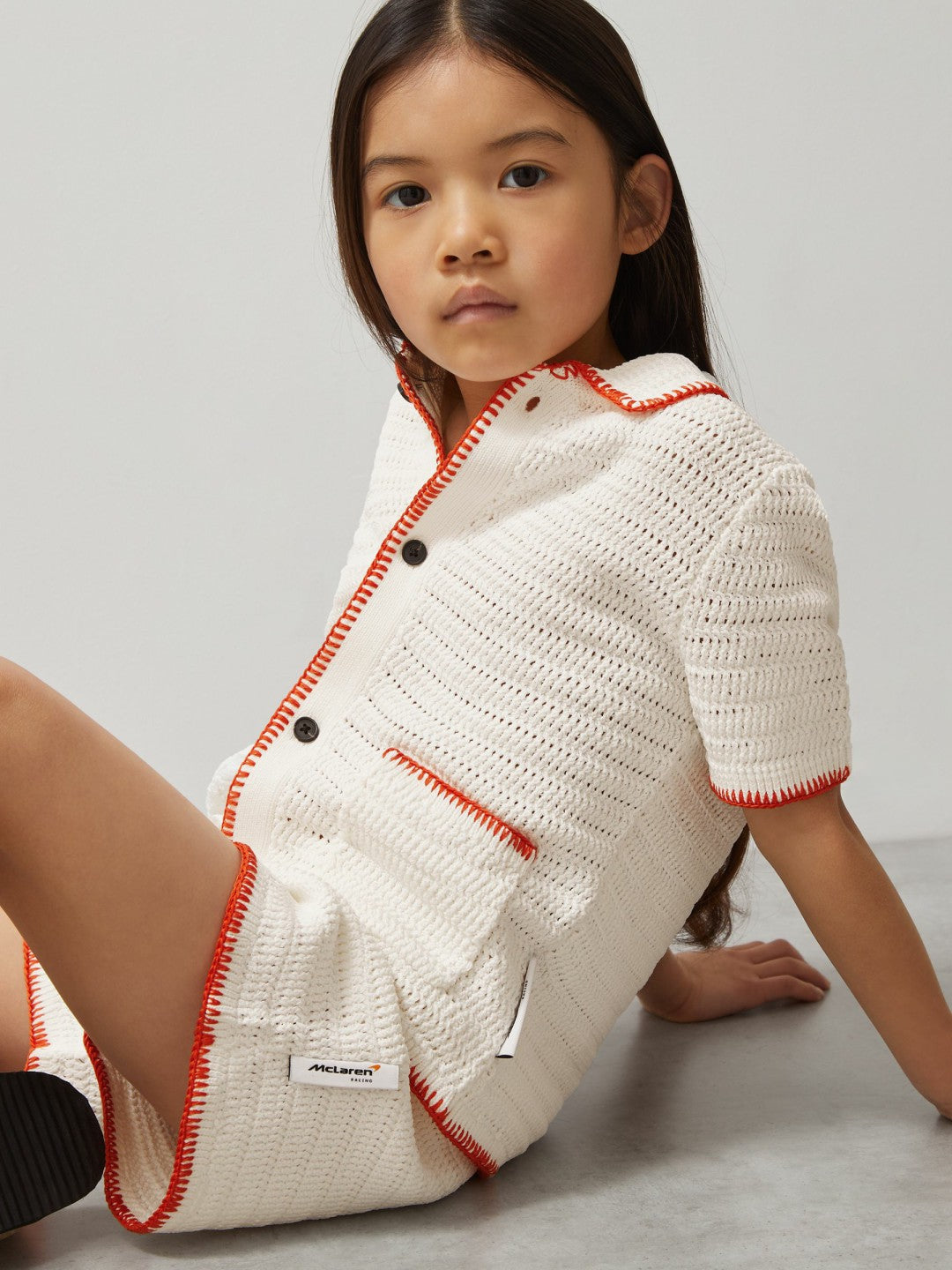 3-9 yrs McLaren F1 Team Crochet Shorts Off White/Orange | Children & Baby