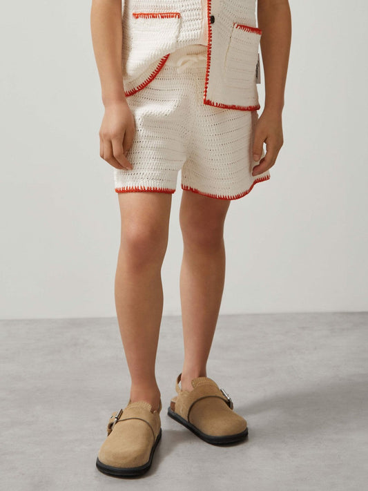 9-13 yrs McLaren F1 Team Crochet Shorts Off White/Orange | Children & Baby