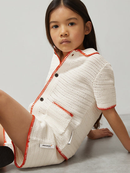 9-13 yrs McLaren F1 Team Crochet Shorts Off White/Orange | Children & Baby