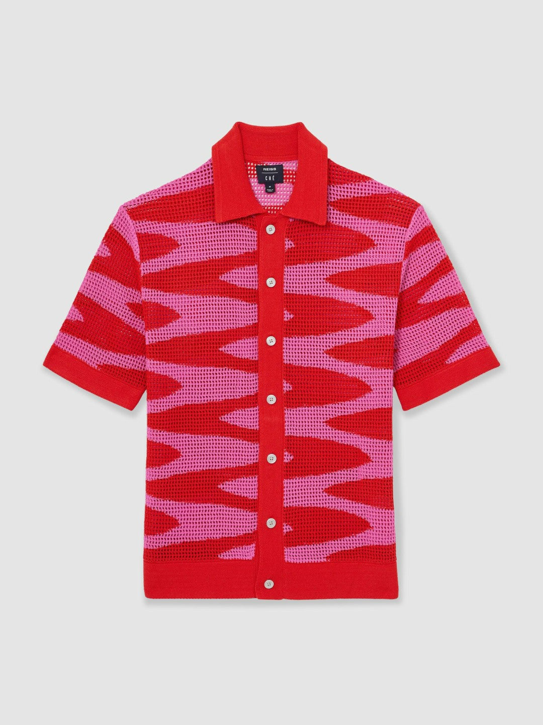 | Ché Wave Crochet Shirt Pink | Men