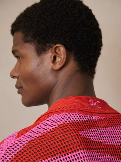 | Ché Wave Crochet Shirt Pink | Men