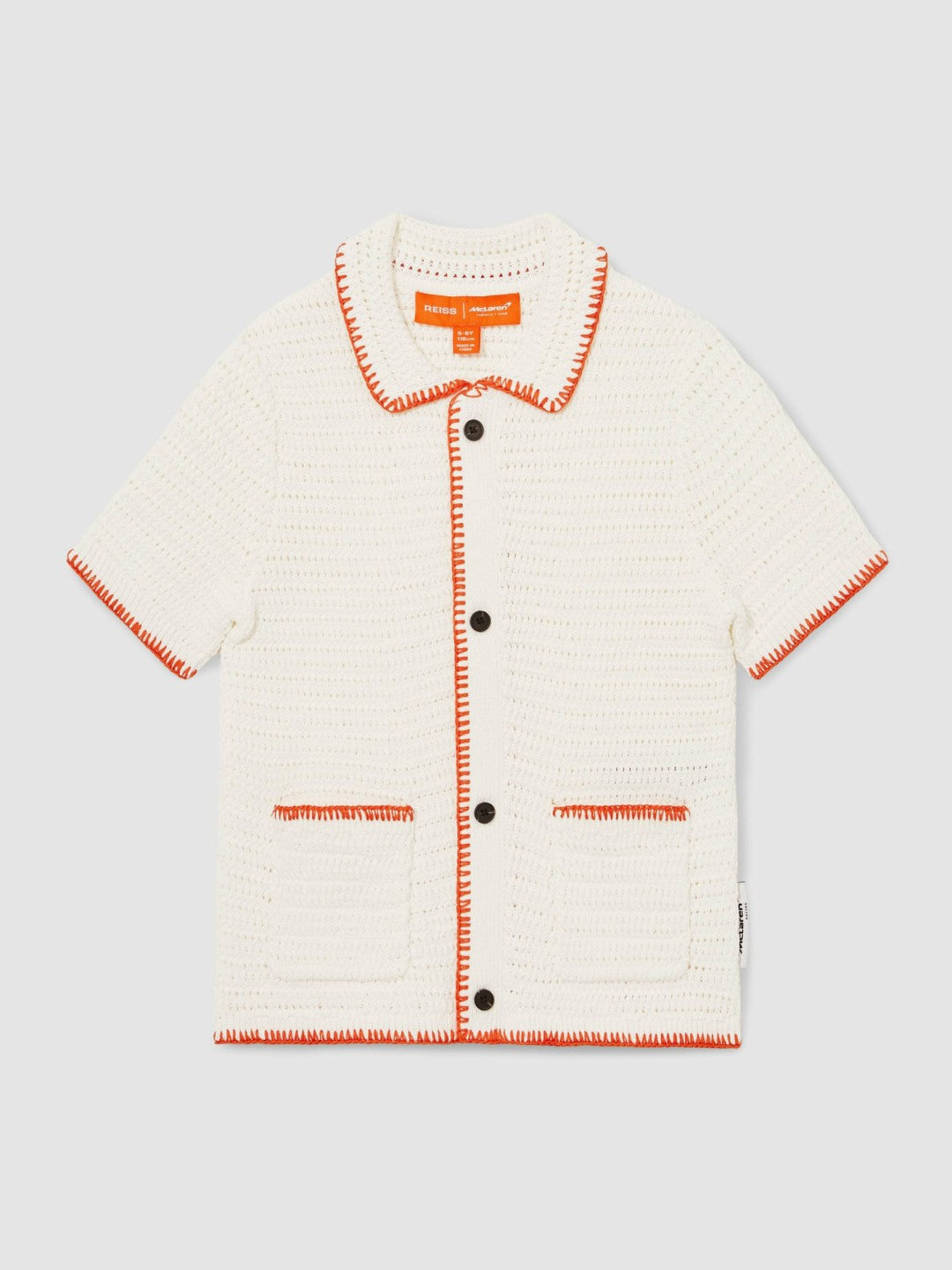 3-9 yrs McLaren F1 Team Crochet Shirt Off White/Orange | Children & Baby