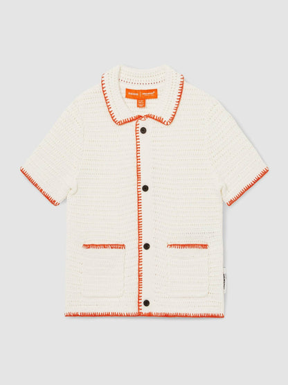 9-13 yrs McLaren F1 Team Crochet Shirt Off White/Orange | Children & Baby