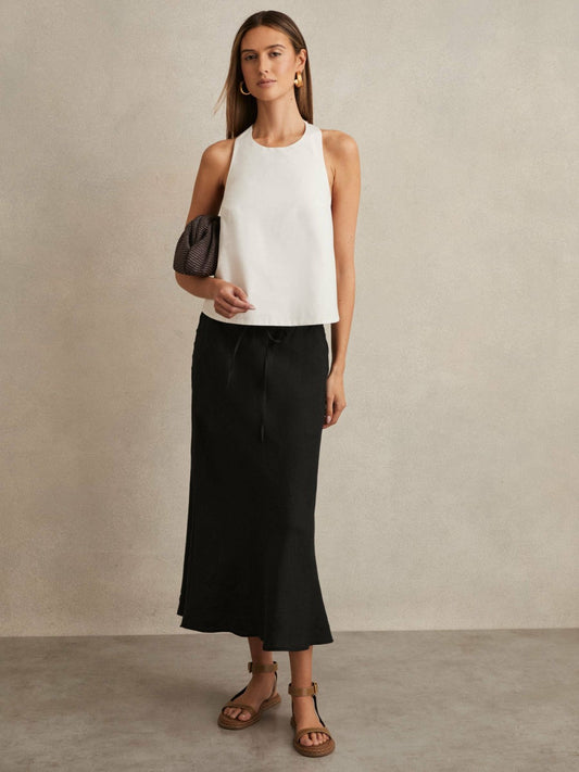 Slip Midi Skirt Black | Women