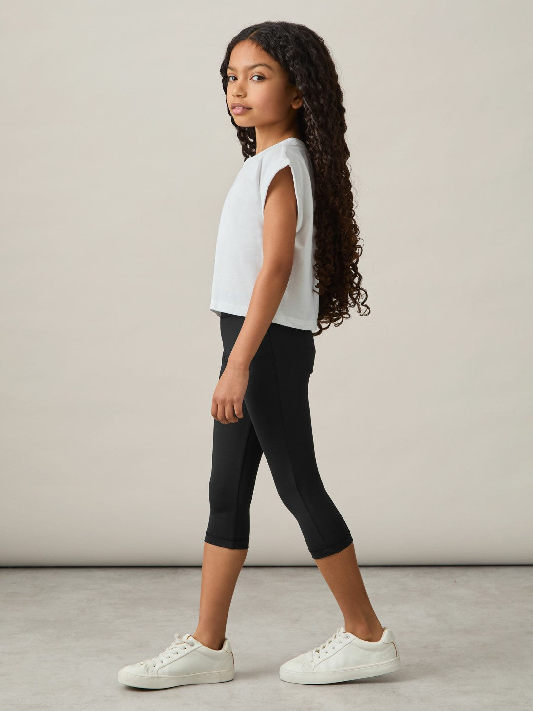 13-14 yrs Three-Quarter Length Leggings Black | Children & Baby
