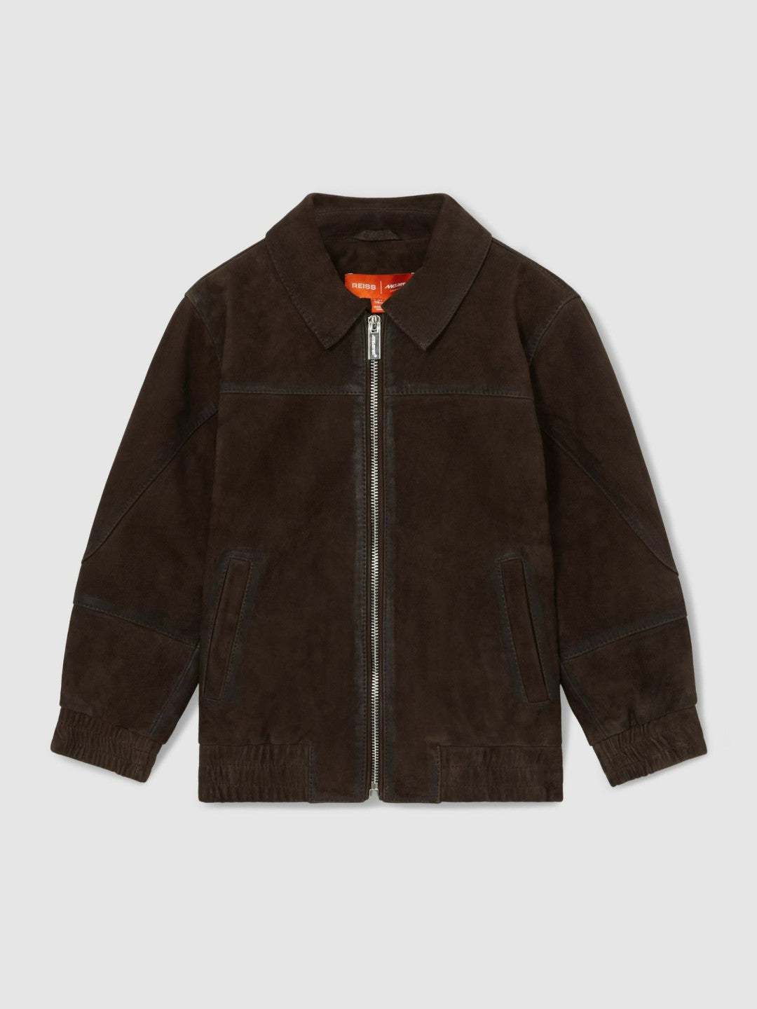 13-14 yrs Unisex Fit McLaren F1 Team Suede Bomber Jacket Distressed Brown | Children & Baby