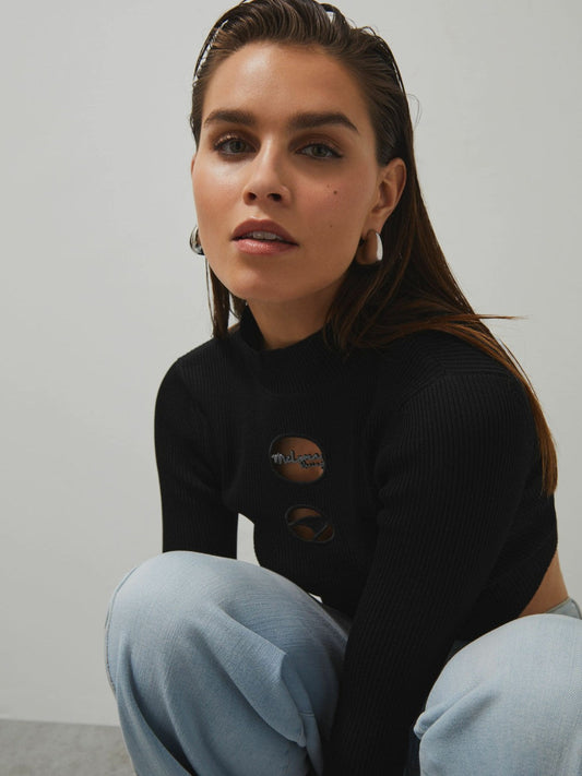 McLaren F1 Team Cut-Out Knit Crop Top Black | Women