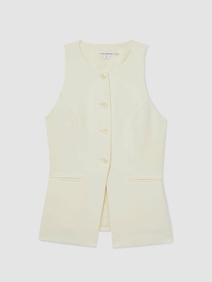 Luxe Suiting Vest Cream | Women