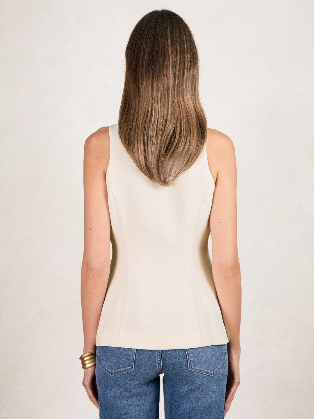 Luxe Suiting Vest Cream | Women