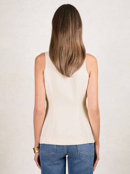 Luxe Suiting Vest Cream | Women