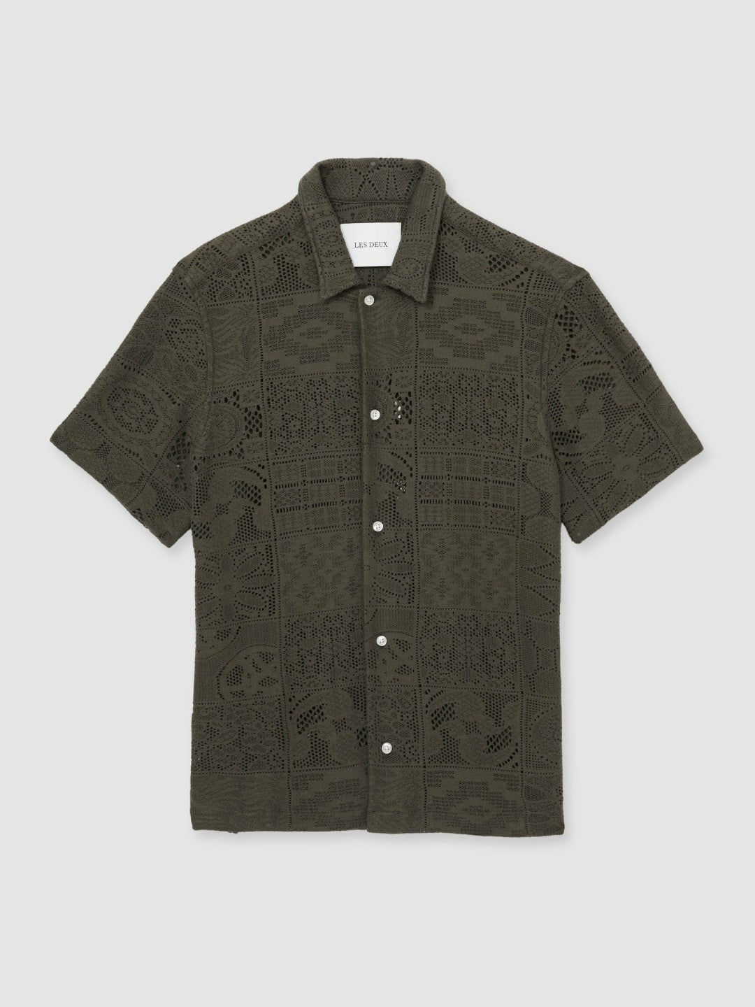 Les Deux Blend Lace Shirt Olive Green | Men