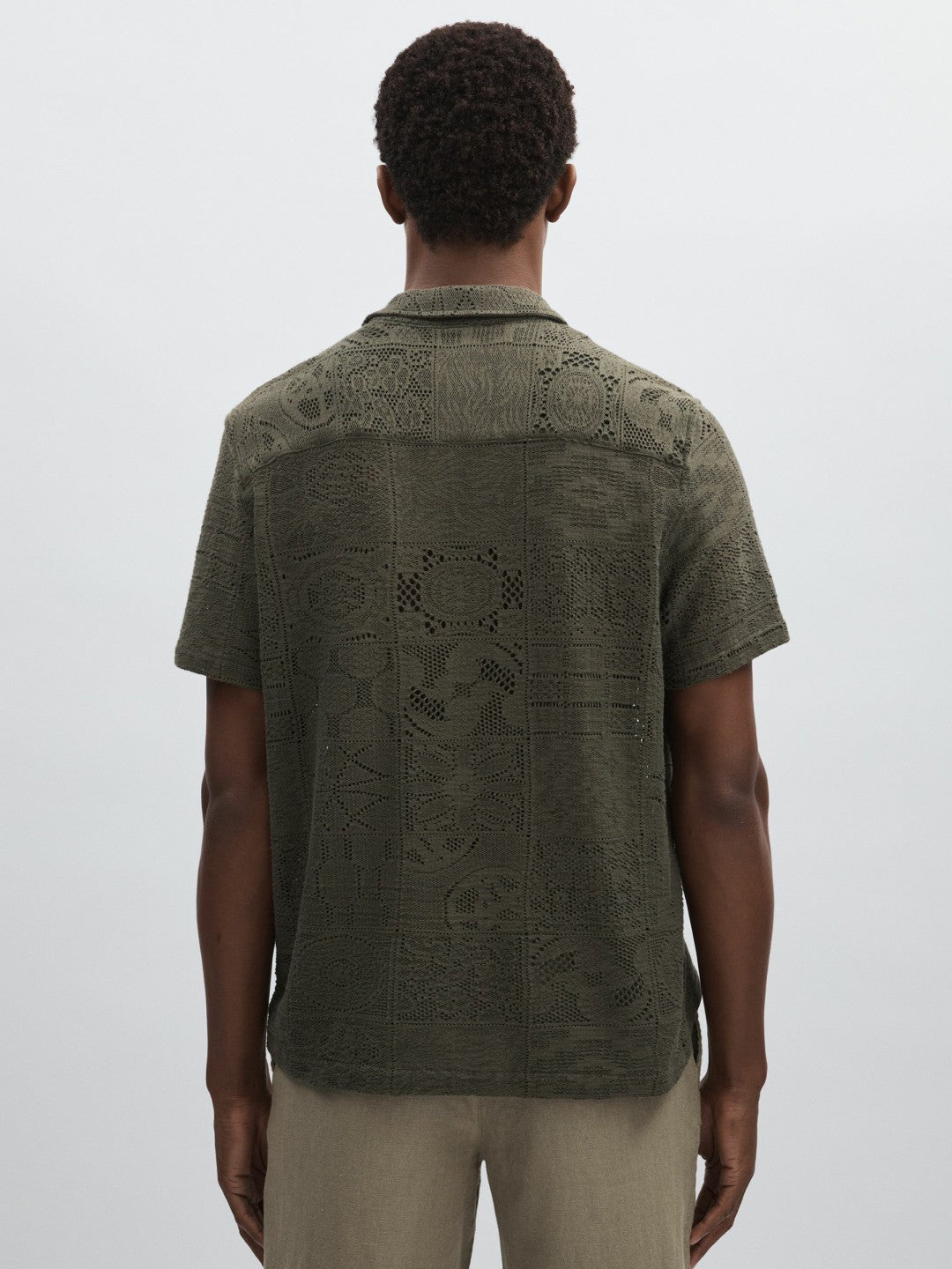 Les Deux Blend Lace Shirt Olive Green | Men