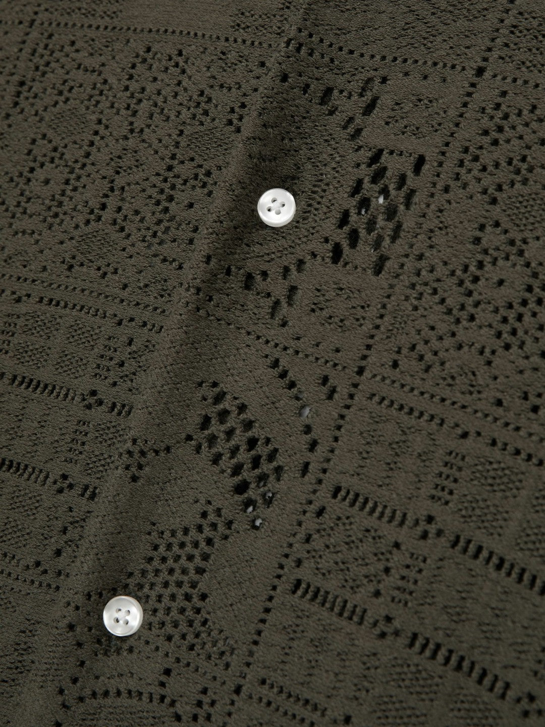 Les Deux Blend Lace Shirt Olive Green | Men