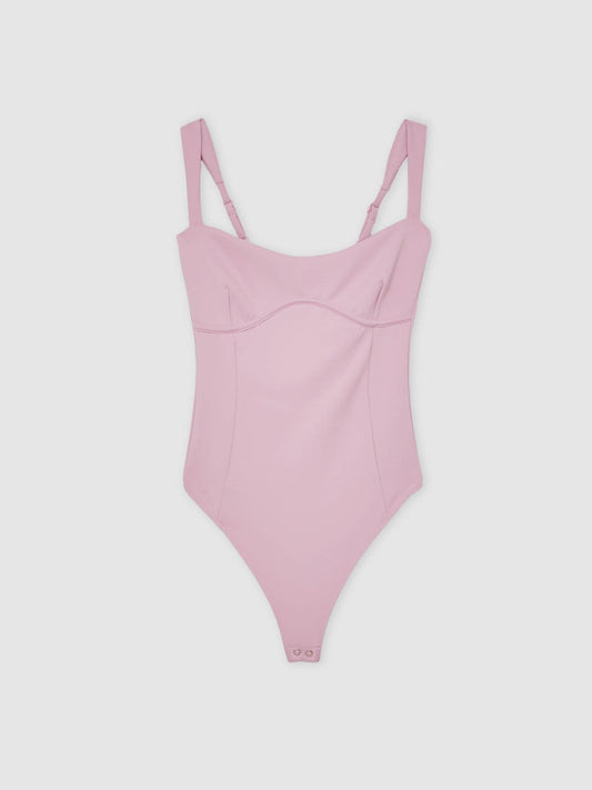 Good American Scuba Sweetheart Bodysuit Light Pink | Women
