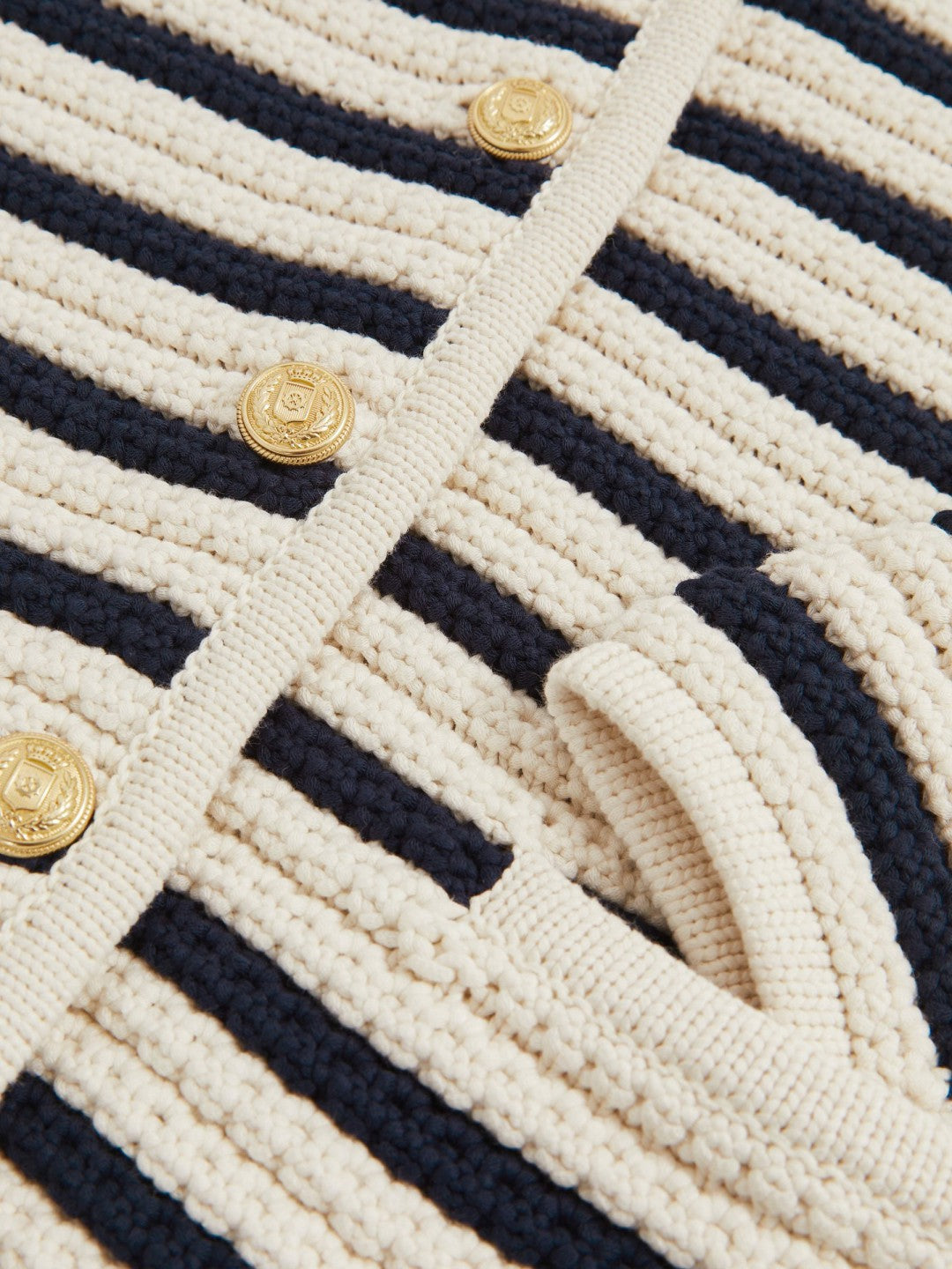 Paige Ivory Textured Knit Stripe Cardigan Ivory | Women