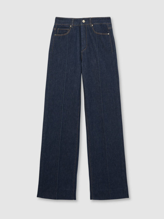 Paige Wide Leg Pintuck Jeans Anais Blue | Women