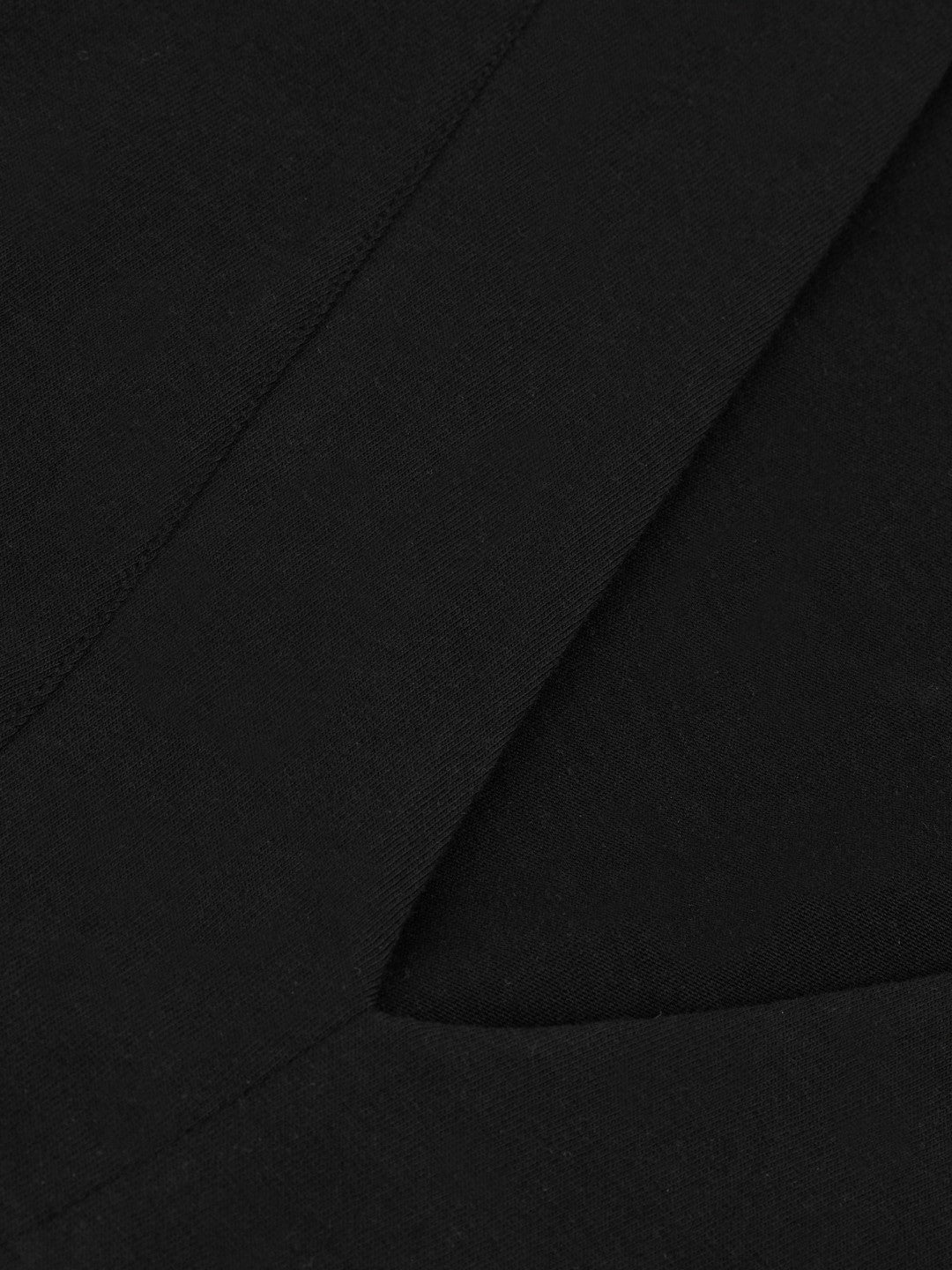 Cotton Shoulder-Pad V-Neck Top Black | Women