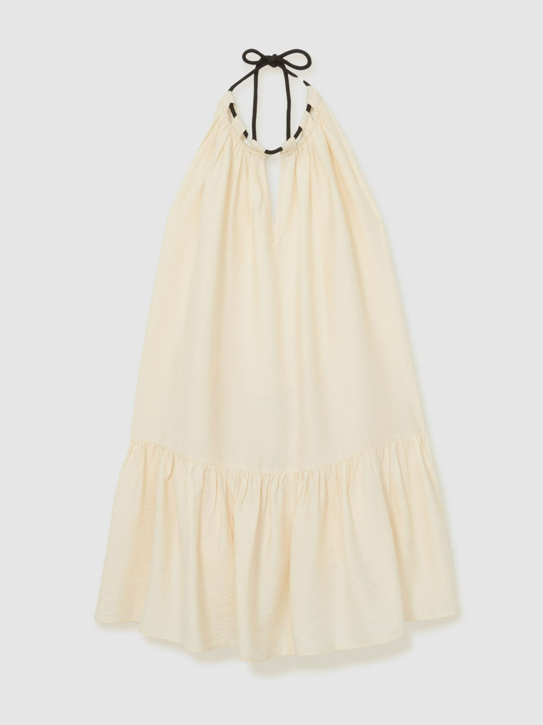 Halterneck Beach Cover-Up Swing Dress Cream | Women