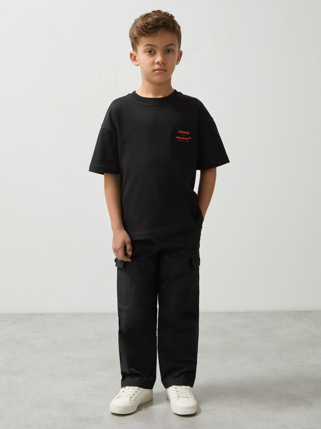 3-9 yrs Unisex Fit Oversized McLaren F1 Team Tyre T-Shirt Black | Children & Baby