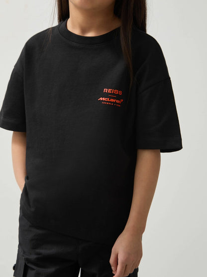 3-9 yrs Unisex Fit Oversized McLaren F1 Team Tyre T-Shirt Black | Children & Baby