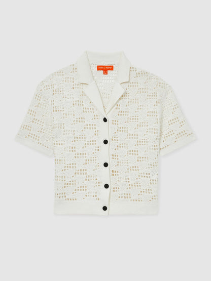 McLaren F1 Team Speedmark Crochet Shirt White | Women