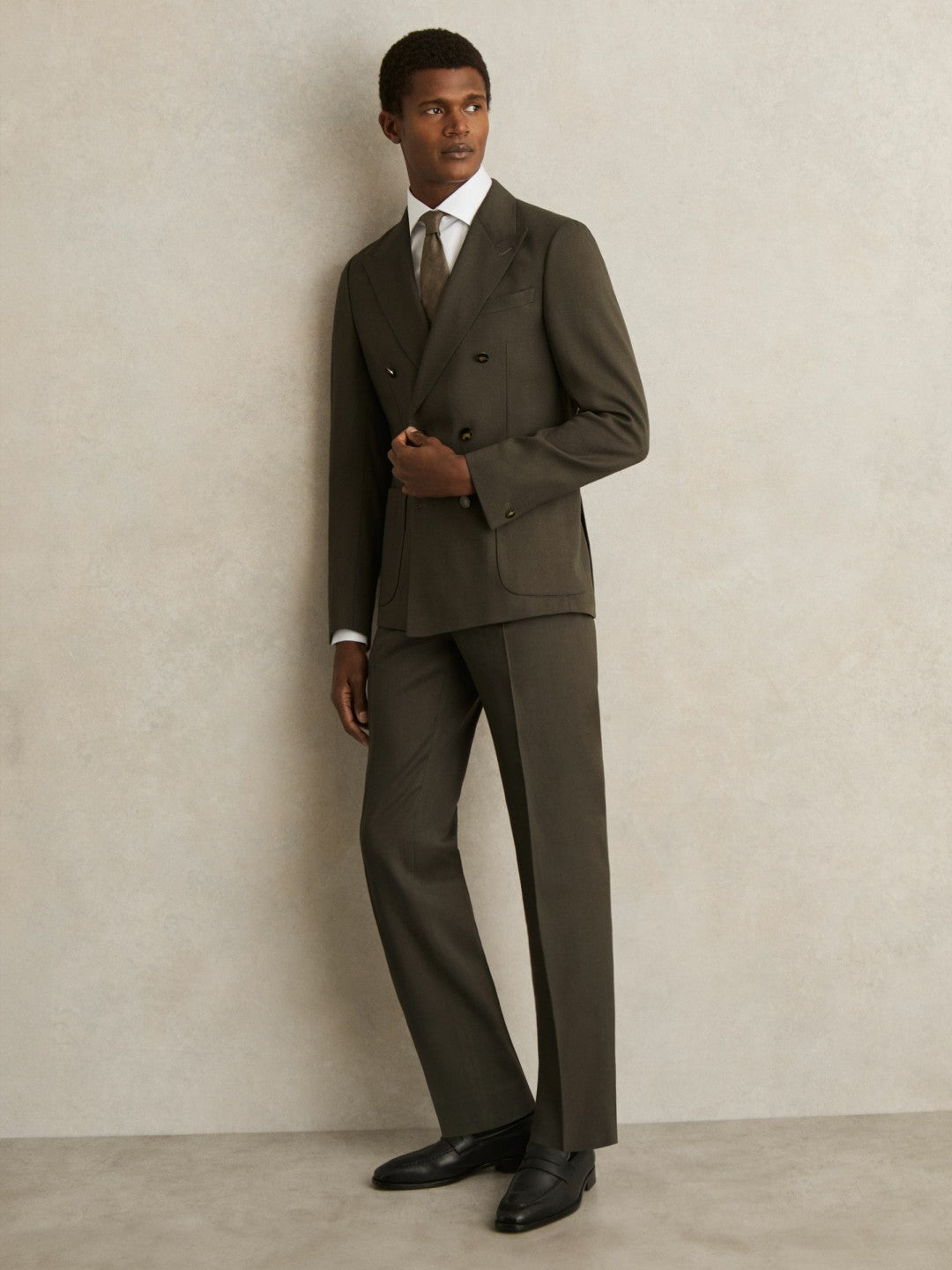 Slim-Fit Suit Trousers Dark Green | Men